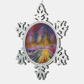 Paars pad tin sneeuwvlok ornament (Rechts)