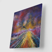 Paars pad vierkante klok (Hoek)