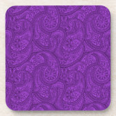 Paars Paisley Bier Onderzetter (Voorkant)