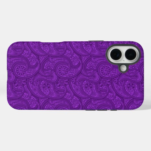 Paars Paisley Case-Mate iPhone Case (Achterkant (horizontaal))
