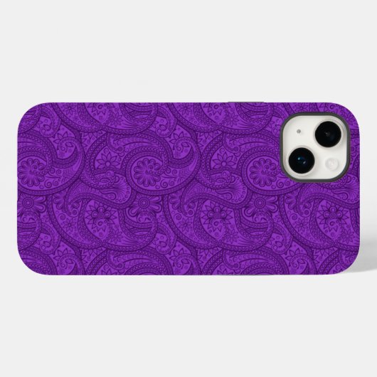 Paars Paisley Case-Mate iPhone Case (Achterkant (horizontaal))