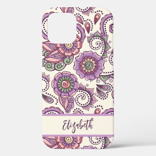 Paars Paisley Case-Mate iPhone Case (Achterkant)