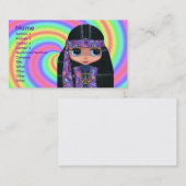 Paars Paisley Hippie Visitekaartje (Voorkant / Achterkant)