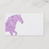 Paars Paisley Horse Visitekaartje (Achterkant)