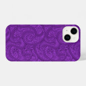Paars Paisley iPhone Hoesje (Achterkant horizontaal)