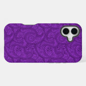 Paars Paisley iPhone Hoesje (Achterkant horizontaal)