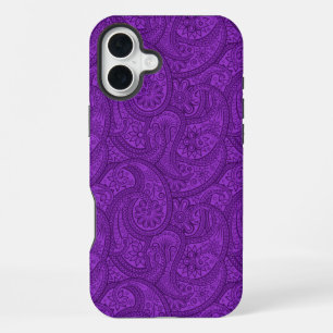Paars Paisley iPhone 16 Plus Hoesje