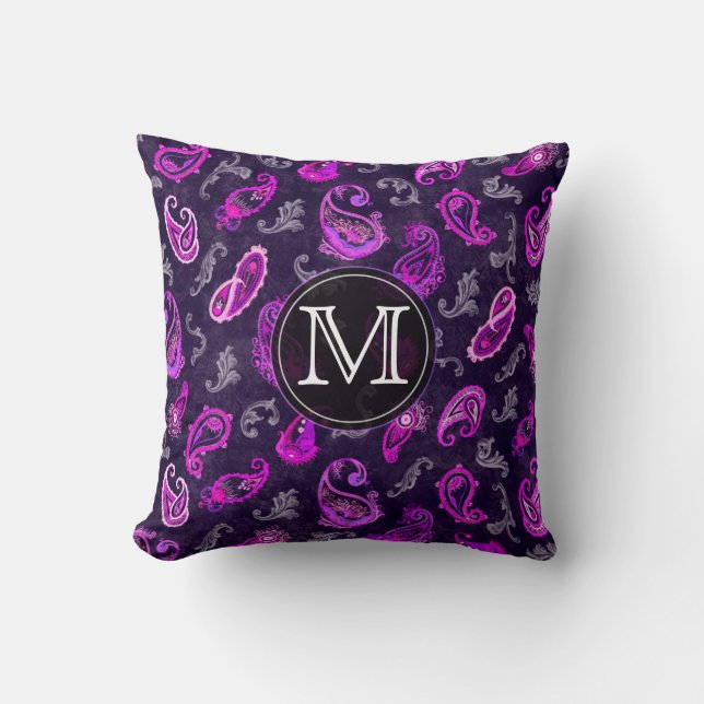  Paars Paisley Kussen (Voorkant)