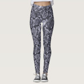 Paars Paisley Leggings (Voorkant)