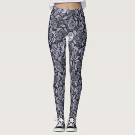 Paars Paisley Leggings