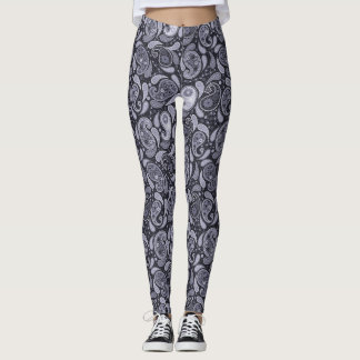 Paars Paisley Leggings