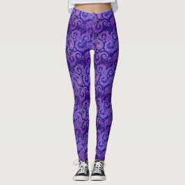 Paars Paisley Leggings