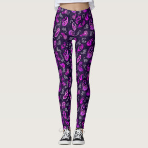 Paars Paisley Leggings