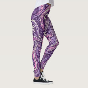 Paars Paisley Leggings