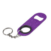 Paars Paisley Mini Flessenopener (Voorkant Gekanteld)