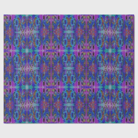 Paars Paisley Pattern Cadeaupapier (Zoom)