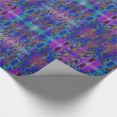 Paars Paisley Pattern Cadeaupapier (Hoek)