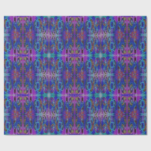 Paars Paisley Pattern Cadeaupapier (Vlak)