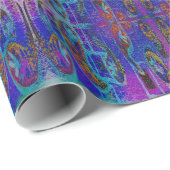 Paars Paisley Pattern Cadeaupapier (Rol Hoek)