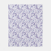 Paars Paisley Pattern Fleece Deken (Voorkant)