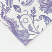 Paars Paisley Pattern Fleece Deken (Hoek)