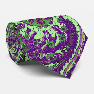 Paars Paisley Peacock Colors Wedding Stropdas