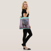 Paars Paisley Pecary Tote Bag (Op model)