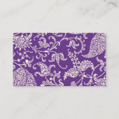 Paars Paisley Profiel Visitekaartje (Voorkant)