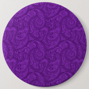 Paars Paisley Ronde Button 6,0 Cm