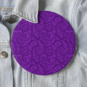 Paars Paisley Ronde Button 6,0 Cm (In situ)