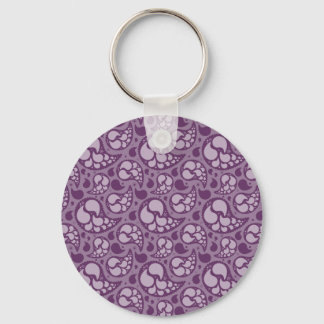 Paars Paisley Sleutelhanger