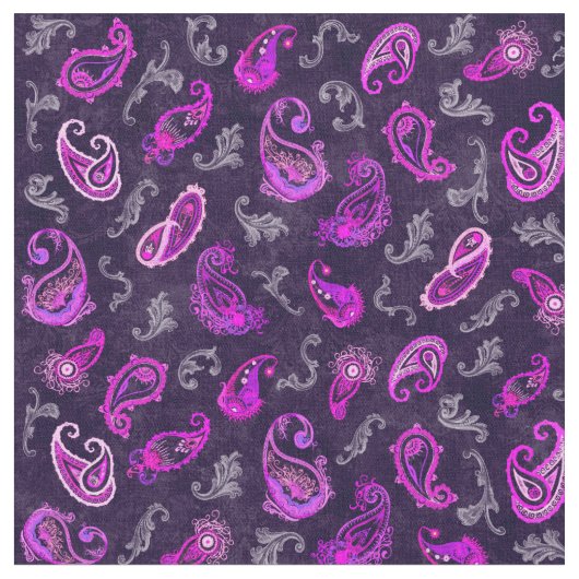 Paars Paisley Stof (Close Up)
