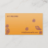 Paars Paisley Visitekaartje (Achterkant)