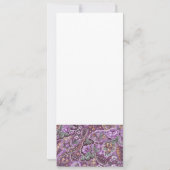 Paars Paisley Weddenschap Kaart (Achterkant)