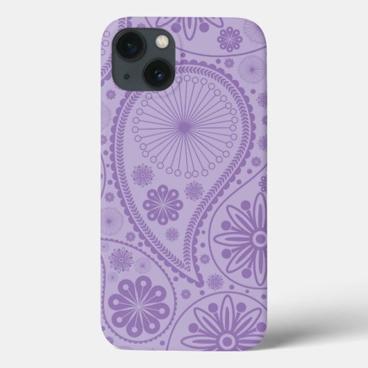 Paars paisleypatroon Case-Mate iPhone case (Achterkant)