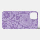 Paars paisleypatroon Case-Mate iPhone case (Achterkant (horizontaal))