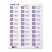 Paars paisleypatroon etiket (Full Sheet)