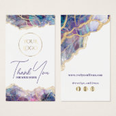 Paars pakket visitekaartje (Voorkant /achterkant)