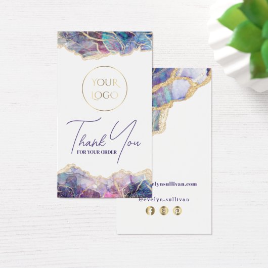 Paars pakket visitekaartje (Bureau)