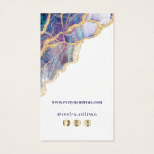 Paars pakket visitekaartje (Achterkant)