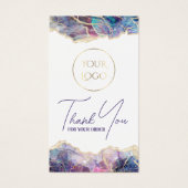 Paars pakket visitekaartje (Voorkant)