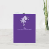 Paars Palm Faux Folie Jamaica Wedding Passport (Achterkant)