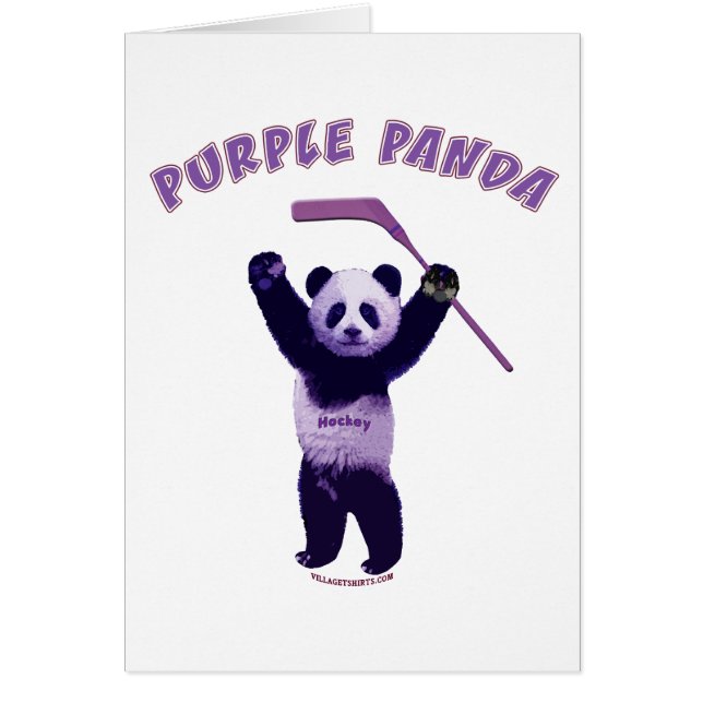Paars Panda Hockey Beer (Voorkant)