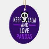 Paars Panda Lover Keramisch Ornament (Rechts)