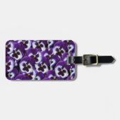 Paars_Pansies_Bouquet,_ Bagagelabel (Voorkant horizontaal)