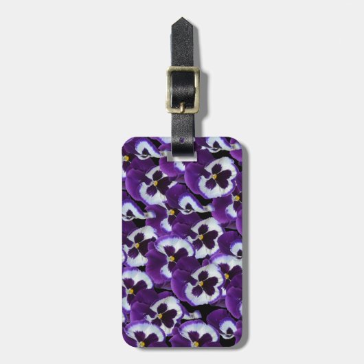 Paars_Pansies_Bouquet,_ Bagagelabel (Voorkant verticaal)