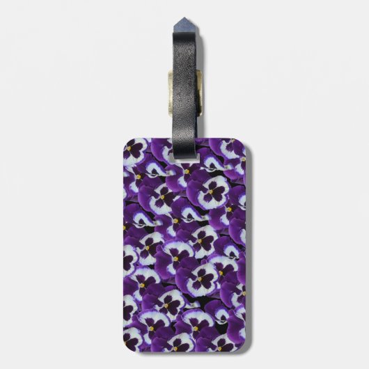 Paars_Pansies_Bouquet,_ Bagagelabel (Achterkant verticaal)