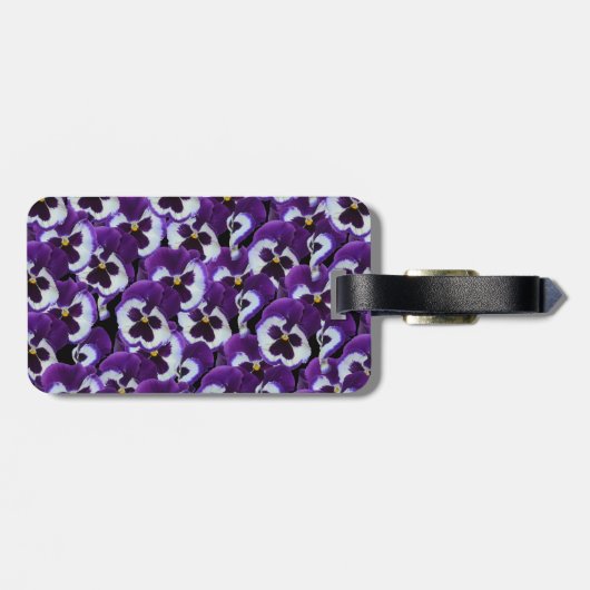 Paars_Pansies_Bouquet,_ Bagagelabel (Achterkant horizontaal)