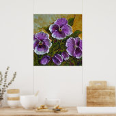 Paars Pansies Fine Art Poster uit Parijs (Keuken)