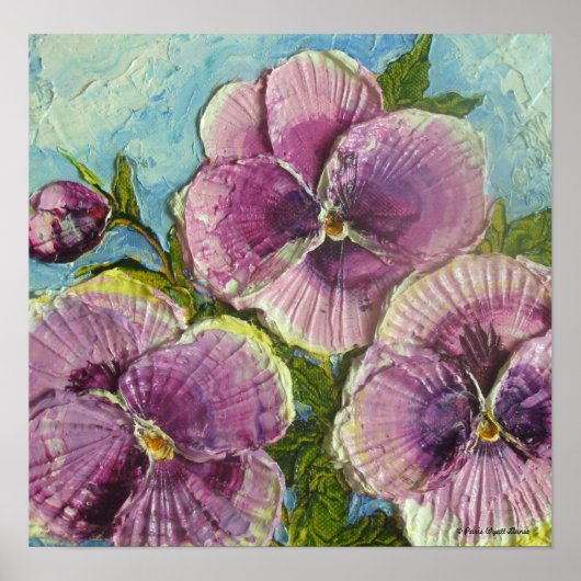 Paars Pansies Fine Art Poster uit Parijs (Voorkant)